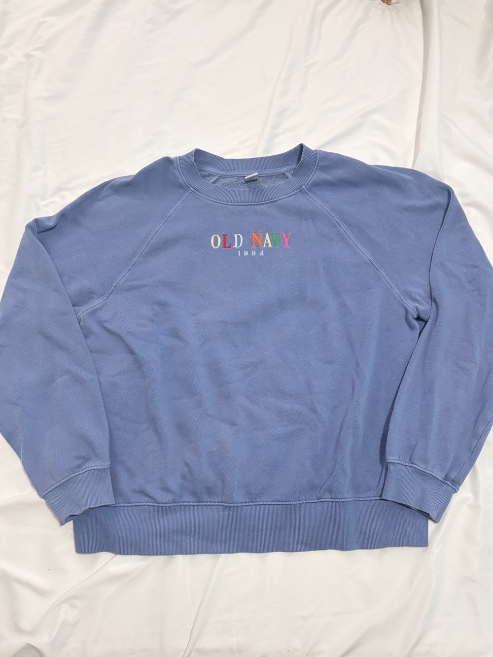Old Navy Light Blue Women’s Sweatshirt Logo